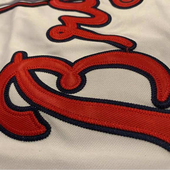 Chipper Jones Atlanta Braves Jersey Mens XL 1995 World Series Home White NWT - Picture 2 of 12
